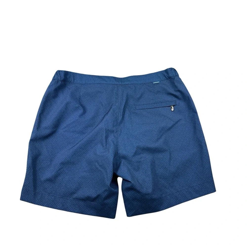 Barthelemy Blue Geometric Mesh Lined Men’s Swimtrunks Size 40 Excellent